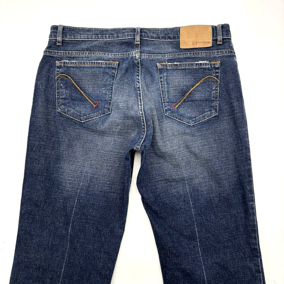 2001 Guess Stretch Denim Dark Wash Mid Rise Bootcut Jeans 32x30" Made in Mexico - Picture 13 of 16